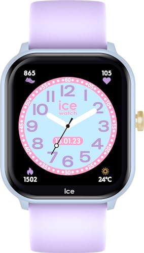 ICE-WATCH - Ice smart junior 2.0 Soft Blue Purple - Blaue Kinder Connected Watch mit lila Silikonarmband - 022800 (1,75 inch) von ICE-WATCH
