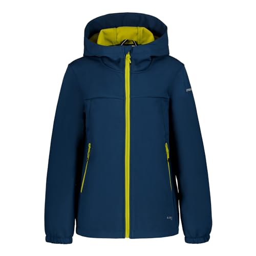 ICEPEAK Jungen Softshelljacke Outdoorjacke Wanderjacke Funktionsjacke Konan Jr, Farbe:Blau, Größe:164, Artikel:-392 dark blue von ICEPEAK