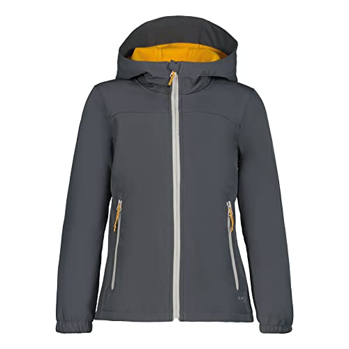 ICEPEAK Mädchen Softshelljacke Outdoorjacke Wanderjacke Regenjacke Kobryn Jr, Farbe:Grau, Größe:128, Artikel:-270 Granite von ICEPEAK