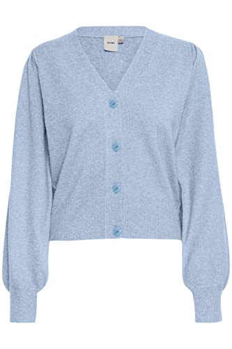 ICHI IHALPA CA8 Damen Strickjacke Feinstrick Cardigan Strickcardigan, Größe:XL, Farbe:Forever Blue (164019) von ICHI