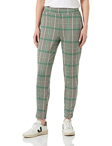 ICHI IHKATE CHECK2 PA Damen Chino Hose Stoffhose mit Stretch hoher Elastikbund Enger Schnitt, Größe:L, Farbe:Greenbriar (166127) von ICHI