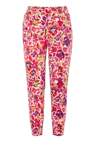 ICHI IHKATE Print PA22 Damen Stoffhose Hose 74% Polyester, 22% Viskose, 4% Elasthan Regular fit, Größe:XL, Farbe:Love Potion Flower AOP (202925) von ICHI