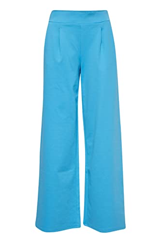 ICHI IHKATE SUS Long Wide PA2 Damen Hose Stoffhose mit Stretch hoher Elastikbund weiter Schnitt, Größe:L, Farbe:Blithe (174336) von ICHI