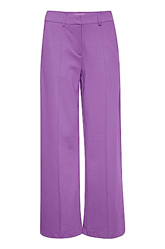 ICHI IHKATE SUS Office Wide PA Damen Hose Stoffhose mit Stretch gerader Schnitt, Größe:M, Farbe:Chive Blossom (183634) von ICHI