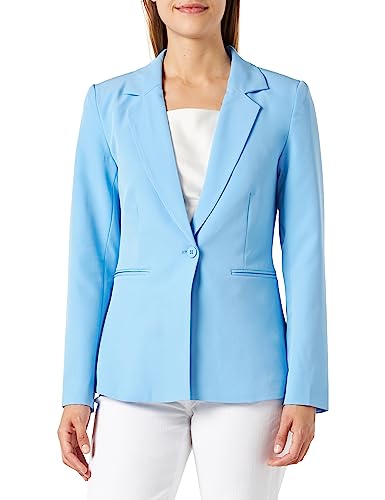 ICHI IHLEXI BL Damen Blazer Kurzblazer Jacke EIN-Knopf-Blazer mit Stretch und Reverskragen, Größe:40, Farbe:Little Boy Blue (164132) von ICHI