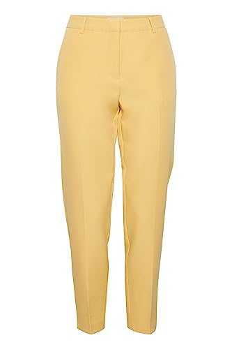 ICHI IHLEXI PA3 Damen Hose Stoffhose mit Stretch gerader Schnitt mit Elastikbund, Größe:38, Farbe:Jojoba (140935) von ICHI