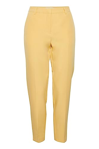 ICHI IHLEXI PA3 Damen Hose Stoffhose mit Stretch gerader Schnitt mit Elastikbund, Größe:42, Farbe:Jojoba (140935) von ICHI