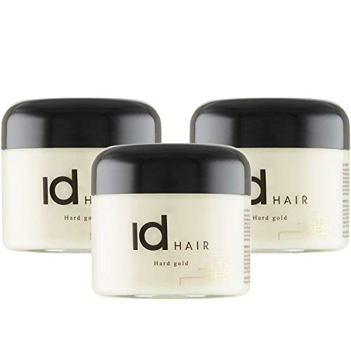 IdHAIR - Hard Gold - Professionelles Haarwachs für Männer - Starker Halt und mittlerer Glanz - Geeignet für kurzes Haar - Frei von Parabenen - 100 ml (3er Pack) von ID Hair