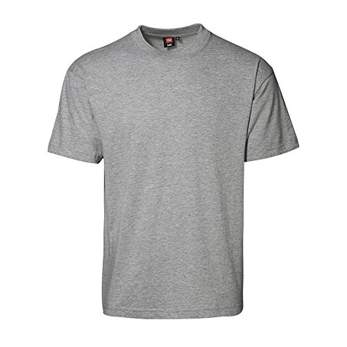 ID Herren Game T-Shirt, kurzärmlig (Large) (Grau meliert) von ID