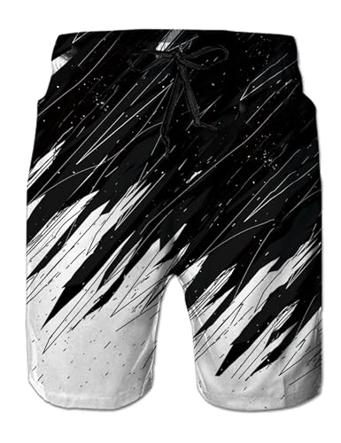 IDGREATIM Herren Badehose 3D Bunte Print Sommer Strand Hosen Shorts Badehose Hosen Böden Jersey Kordelzug S von IDGREATIM