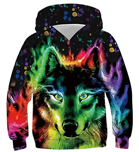 IDGREATIM Kleinkind Kinder Sweatshirt 3D Grafik Galaxy Universum Pullover Lustige Kinder Jungen Mädchen Hoodies XL von IDGREATIM