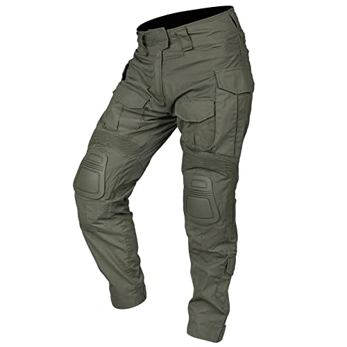 IDOGEAR G3 Kampfhose Herren Taktische Hose mit Knieschützern für Jagdschießen Militär Outdoor Cargohose (as3, Alpha, l, Regular, Regular, Ranger Green) von IDOGEAR