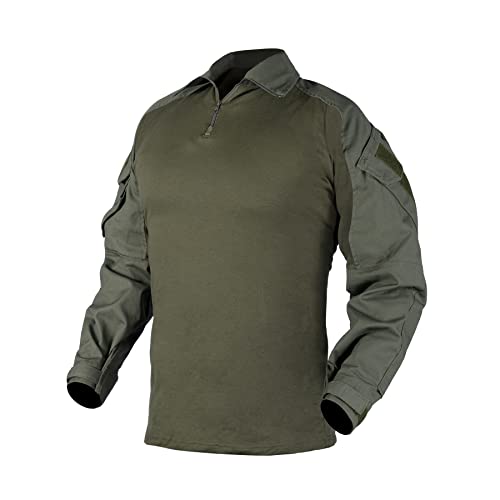 IDOGEAR G3 Kampfhemden mit Ellbogenschützern Taktische Hemden für Männer Das Hemd Multi-camo Militärische Frachtbekleidung (Ranger Green,X-Large) von IDOGEAR