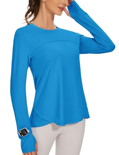 IECCP Rashguard Damen UPF 50+ UV Schutz Shirt Herren Schnelltrocknend Leicht Atmungsaktiv Sonnenschutz für Outdoor Surfen Schwimmen Running von IECCP