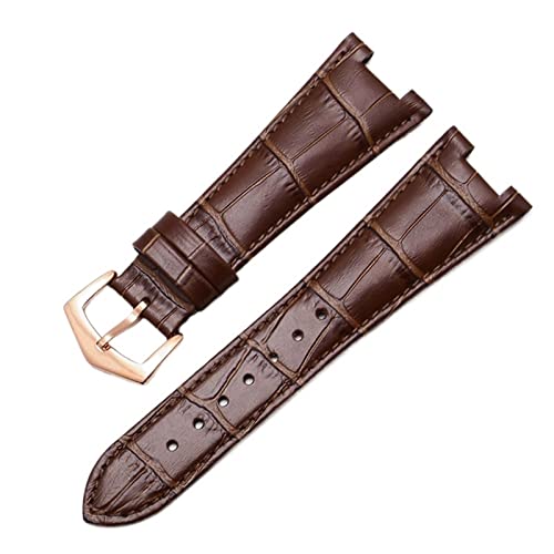 IENYU Uhrenarmband aus echtem Leder für Patek Philippe 5711 5712G Nautilus Uhren Herren und Damen, spezielle Kerbe, 25 mm x 12 mm, 25-12mm, Achat von IENYU