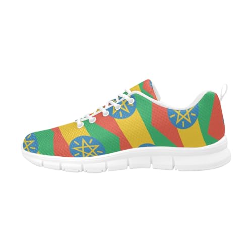 IFCXA Äthiopien Flagge Damen Leichte Atmungsaktive Laufschuhe Mode Sneaker, mehrfarbig, 42 EU von IFCXA