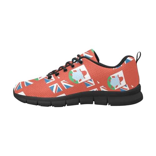 IFCXA Bermuda-Flagge, leichte atmungsaktive Herren-Laufschuhe, modische Sneaker, mehrfarbig, 38 EU von IFCXA