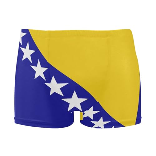 IFCXA Bosnien und Herzegowina Flagge Herren Badehose Badeslip Beachshorts Boxer, mehrfarbig, S 7-9 von IFCXA