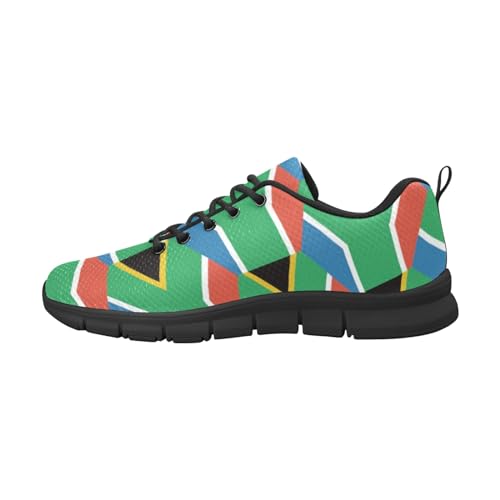 IFCXA Herren-Laufschuhe, Südafrika-Flagge, leicht, atmungsaktiv, modischer Sneaker, mehrfarbig, 4 UK Wide von IFCXA