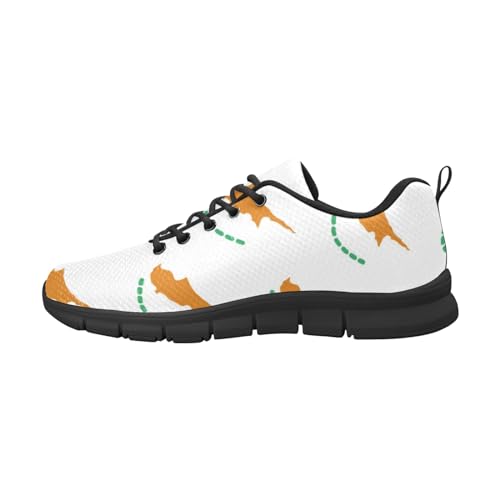 IFCXA Herren-Laufschuhe, Zypern-Flagge, leicht, atmungsaktiv, modischer Sneaker, mehrfarbig, 37 EU von IFCXA