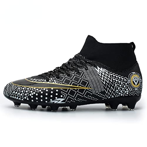 IFIKK Fußballschuhe Herren Spike Cleats Athletics Spikes Fußballschuhe Unisex-Kinder Trainingsschuhe Professionelle Turnschuhe Outdoor Sport Fußball Stiefel Wettkampf (Hoch Stil 14, EU40) von IFIKK