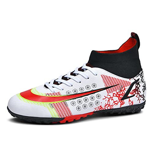 IFIKK Spikes Fußballschuhe Für Herren,Unisex Fußballschuhe,Professionelles Training Fußballschuhe Für Jungen (Weiß S, 44) von IFIKK