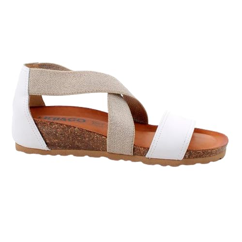 IGI&Co IGI & CO 5697800 Vintage-Sandalen für Damen, Leder, Synthetik, Vintage, Weiß, 36 EU von IGI&Co