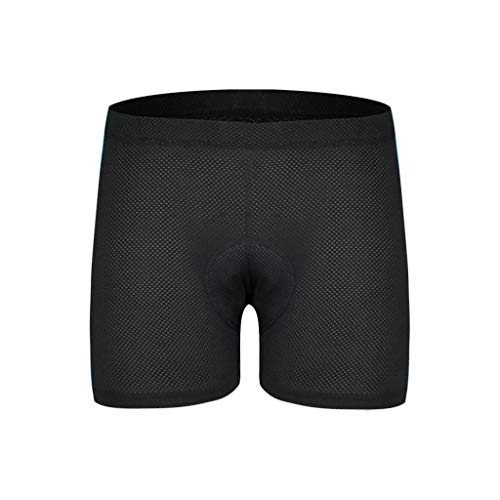 IHEHUA Damen Fahrradhose Radunterhose Radhose Unterwäsche mit 3D Kissen Radfahren Schnelltrocknend Atmungsaktive Bequeme Mountainbike Hose (Schwarz, M) von IHEHUA