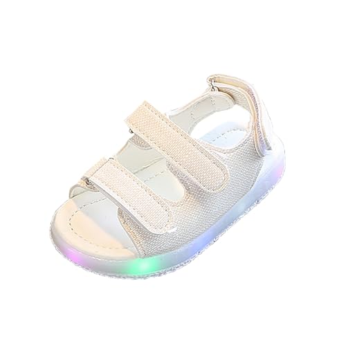 IHEHUA Luminous Sport Kinder Jungen Mädchen LED Sandalen Schuhe Baby Kleinkind Sommer Baby Schuhe Kleinkind Mädchen Slipper Schuhe, weiß, 25 EU von IHEHUA