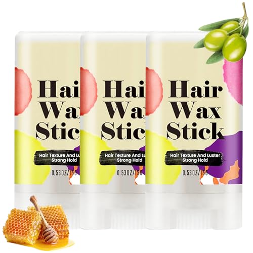 3 Pcs Hair Wax Stick Wax Stick For Hair Haarwachs Stick Wachs Stick Haare Hair Stick Geeignet Für Perücken Krauses Lockiges Haar Kinderhaar Frisuren Kaputtes Haar Koteletten-Styling von IJHYGD