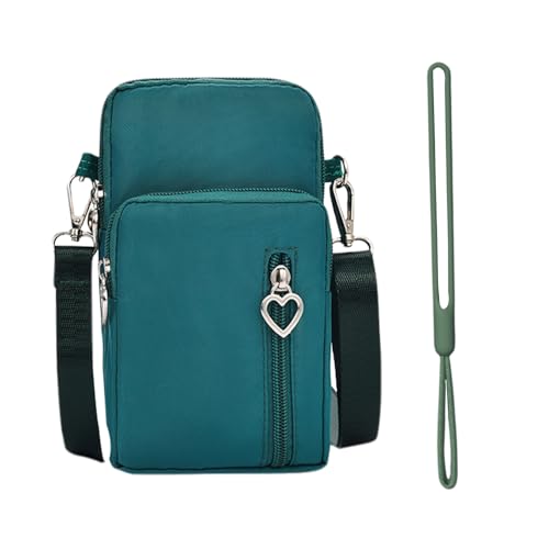 IJHYGD Handytasche Zum Umhängen Handytasche Mädchen Handytasche Zum Umhängen Damen Handyumhängetaschen Damen Handytasche Zum Umhängen Handytasche Mädchen (Malachitgrün mit Schlüsselband) von IJHYGD