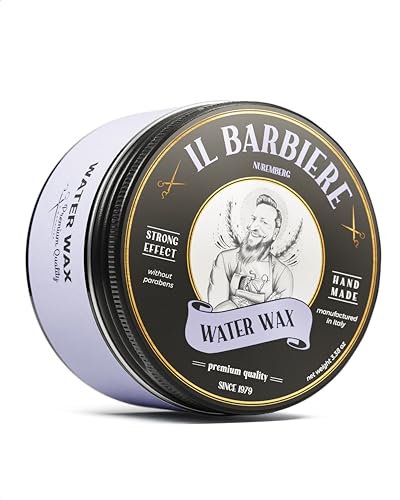 Il Barbiere® Water Wax Pomade Wasserbasiert 2er Set - Glänzendes Haarwachs, Starker Halt, Pomade Herren, Haarwachs Männer - Ohne Parabene, Silikonfrei - 2x 100ml von IL BARBIERE