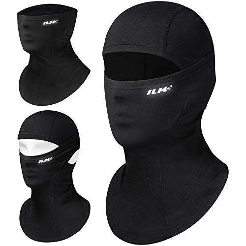 ILM Sturmhaube Motorrad Balaclava Skimaske Fahrrad Ski für Herren und Damen Schwarz von ILM