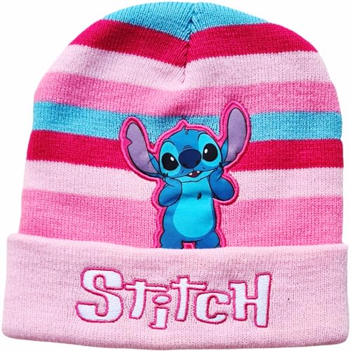 ILS I LOVE SHOPPING Stitch Wintermütze für Kinder weich und warm, Rosa von ILS I LOVE SHOPPING