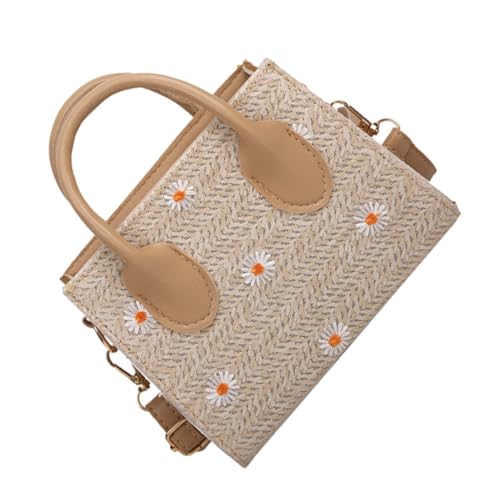 IMIKEYA 1 Stück Handgewebte Handtasche mit Blumenmuster Damen Umhängetasche Strapazierfähigem Stroh für Schlüssel Snacks und Lippenstifte für Kreative Fotos IMIKEYA 1 Stück Handgewebte Handtasche mit Blumenmuster Damen Umhängetasche Strapazierfähigem Stroh für Schlüssel Snacks und Lippenstifte für Kreative Fotos von IMIKEYA