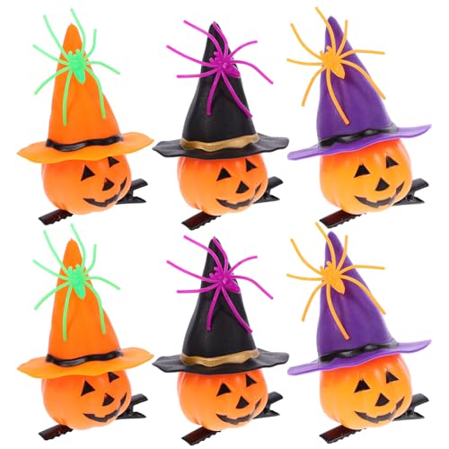 IMIKEYA 2 Sets Halloween-Haarspange Hexenhut Spinne Kürbis Haarnadel Diy-Haarzubehör Herstellungsmaterial Hexenhut-Haarspange Für Frauen Und Mädchen von IMIKEYA