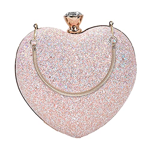 IMIKEYA Herzförmige Pailletten Handtasche Damen Kleine Abendtasche für Partys Clutch Kompakt und Praktisch Schützt Ihre Utensilien vor Schäden IMIKEYA Herzförmige Pailletten Handtasche Damen Kleine Abendtasche für Partys Clutch Kompakt und Praktisch Schützt Ihre Utensilien vor Schäden von IMIKEYA