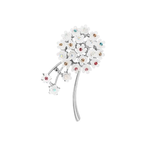 Zarte Brosche mit Löwenzahn-Blumen-Motiv und bunten Strass-Harz-Blumennadeln, Clip, Anstecknadeln, Anstecknadeln, zierlicher Schmuck, Geschenke für Frauen und Mädchen, Metall, Zirkonia von IMINI