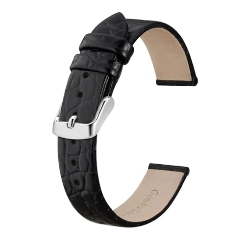 INEOUT Neue Frauen Echtes Leder Uhrenarmbänder 8mm 10mm 12mm 14mm 16mm 18mm 19mm 20mm Ersatz Band Armband Dame Watchban (Color : Black, Size : 20mm) von INEOUT