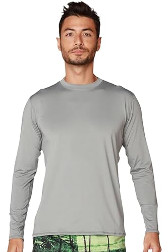 Men's UPF 50+ UV/Sun Protection Casual Long Sleeve T-Shirt (Grey, X-Large) von INGEAR