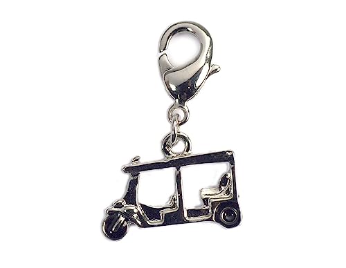 INNSPIRO NICE CHARMS schwarzer Buggy-Anhänger aus Metall, mit Karabiner, 15 x 11 mm, 25 Stück., 5x25mm., Metall, Kein Edelstein von INNSPIRO