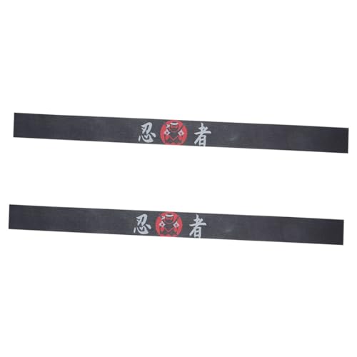 INOOMP Das Geschenk 2St Stirnband mit Ninja-Print japanisches Ninja-Meister-Stirnband Herrenbe Bandanas für Männer Koch Stirnbänder Karate-Stirnband Drucken Schal Kochen Mann von INOOMP