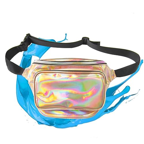 INOOMP Hüfttasche Für Damen Gürteltasche Brusttasche Für Damen Crossbody Umhängetaschen Für Damen Crossbody-Brusttaschen Für Frauen Brusttasche Mit Hologramm Trend Fräulein von INOOMP