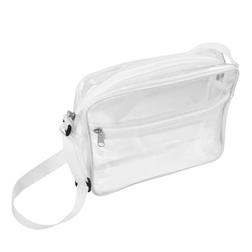 INOOMP transparente Umhängetasche Reisekosmetiktasche Kosmetiktasche Portable durchsichtige Handtasche Tasche mit großem Fassungsvermögen Schultertasche die Einkaufstasche tragbar von INOOMP