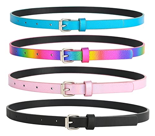 INSIGHTER Gürtel für Mädchen, Regenbogenfarben, Schwarz, Silber, 3 Stück, Gürtel für Mädchen 7, M- L:Fit Waist Length 25”- 31” INSIGHTER Gürtel für Mädchen, Regenbogenfarben, Schwarz, Silber, 3 Stück, Gürtel für Mädchen 7, M- L:Fit Waist Length 25”- 31” von INSIGHTER