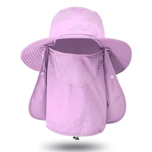 INSISMY Angelhut mit UV-Sonnenschutz, Breiter Krempe Faltbarer Outdoor Safari Gartenarbeit Hut mit Abnehmbarer Nackenschutz für Herren und Damen von INSISMY