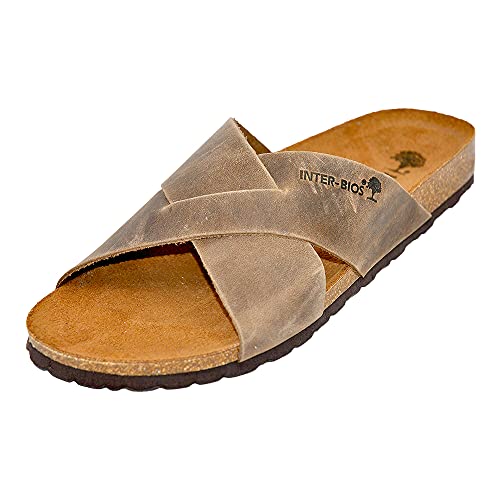 INTER-BIOS 9509 Sandalen aus Bio-Leder, für Herren, Braun, Leder, Braun, 43 EU von Inter Bios