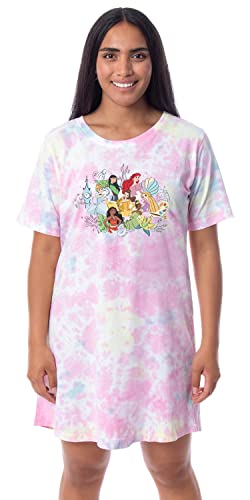 Disney Damen Prinzessinnen Charaktere Cinderella Ariel Belle Tiana Nachthemd Schlafanzug Shirt, Mehrfarbig, Medium von INTIMO