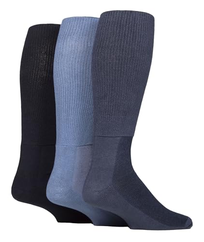 IOMI 3er Pack Kniestrümpfe Diabetiker Socken Ohne Gummi Extra Weit Bambus Diabetikersocken | Gesundheitsstrümpfe für Geschwollene Füße (DE/NL/SE/PL, Numerisch, 46, 50, Regular, Regular, Denim Blue) IOMI 3er Pack Kniestrümpfe Diabetiker Socken Ohne Gummi Extra Weit Bambus Diabetikersocken | Gesundheitsstrümpfe für Geschwollene Füße (DE/NL/SE/PL, Numerisch, 46, 50, Regular, Regular, Denim Blue) von IOMI