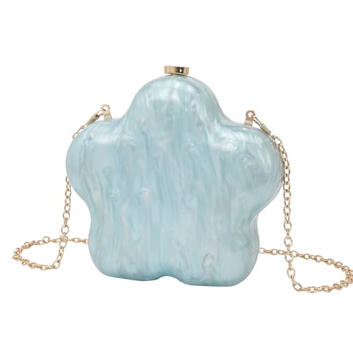 IOTUP Star Abendtasche Retro Mode Mini Acryl Clutch Damen Kette Crossbody Tasche, himmelblau/blau, Einheitsgröße IOTUP Star Abendtasche Retro Mode Mini Acryl Clutch Damen Kette Crossbody Tasche, himmelblau/blau, Einheitsgröße von IOTUP